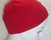 Red Sleeping Cap Cancer Hat Chemo Scarf Liner Cap