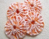 Vintage Inspired Lace over Amber Yellow Satin Appliques