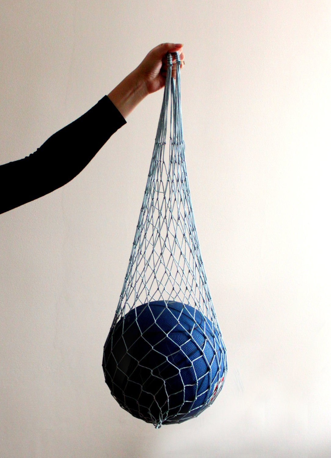 Slate Gray Eco Friendly Shopping Net Bag, Great for  go to the beach, shopping, hold dirty clothes, toys, beach accessories