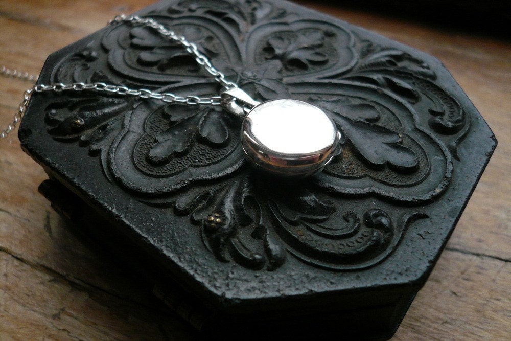 Silver Locket Necklace in Sterling Silver- Heirloom Quality Gift