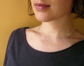 Tiny Linked Circles Necklace in Sterling Silver - Simple, Dainty Everyday Jewelry