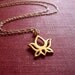 Tiny Lotus Flower Necklace in Gold Filled and Vermeil