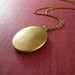 Large Brass Oval Locket
