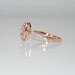 2.5ct Cushion peach champagne sapphire in 14k rose gold diamond ring