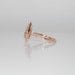 1ct Peach champagne tear drop sapphire and rose gold diamond ring