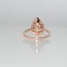 1ct Peach champagne tear drop sapphire and rose gold diamond ring