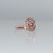 1.6ct oval peach champagne sapphire diamond ring 14k rose gold