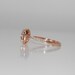 Reserved - Cushion peach champagne sapphire in 14k rose gold diamond ring and a matching band- final payment