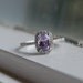 reserved -1.2ct Lavender violet cushion color change sapphire diamond ring-1st payment