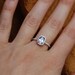 1.2ct Lavender violet cushion color change sapphire diamond ring
