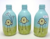 sign of spring / painted glass / the tulips bottle / MADE TO ORDER
