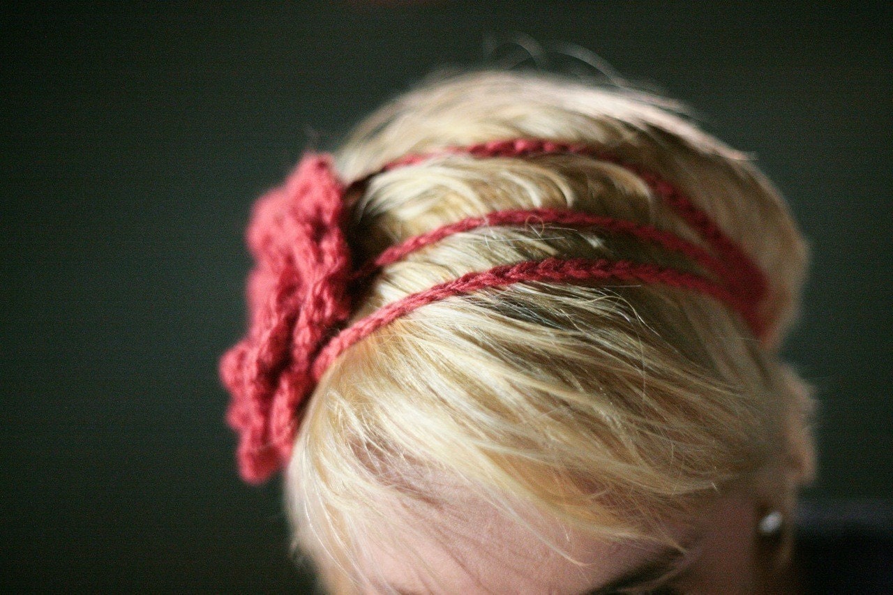 violet blooming headband