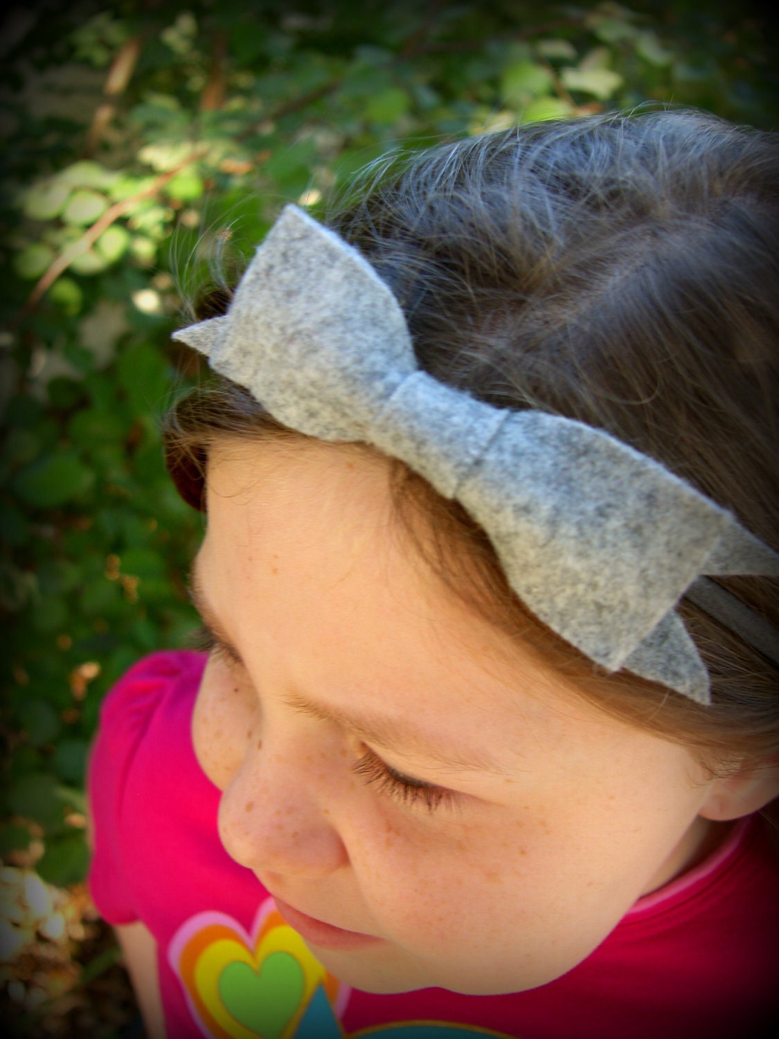 Grey felt headband