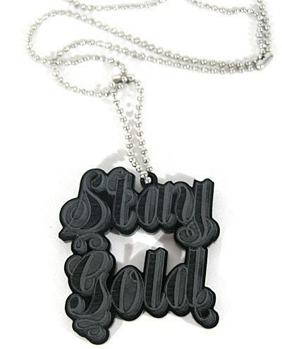 Stay Gold Acrylic Necklace