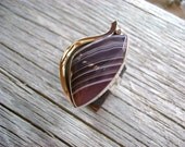 Striking Botswana Agate Cocktail Ring - Size 9