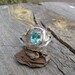 Beautiful Faceted Blue Apatite Ring in Sterling Silver - Size 8