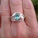 Beautiful Faceted Blue Apatite Ring in Sterling Silver - Size 8