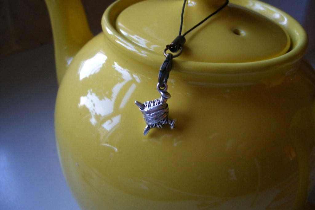 Knitting Charm for Bag, Phone, Zipper Pull etc  - Free Shipping