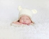 Crochet Baby Hat, Baby Lamb Hat, Newborn Lamb Hat, Infant Lamb Hat, Baby Animal Hat, Boy Lamb Hat, Baby Girl Lamb Hat, Ivory, Baby Beanie