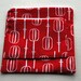 Handmade Resuable Sandwich Snack Bags set of 2 Red Beaters