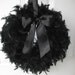 romantic feather wreath- black