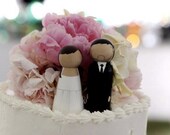Cake Toppers The Original - Custom Peg Doll Wedding Cake toppers by Goose Grease  wooden dolls