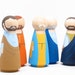 Wooden Peg Dolls The Last Supper - Wooden Dolls - Easter Basket Gift Ideas - Girls Peg Dolls