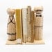 Wooden Doll Bookends // Americana Home Decor // Wood Doll Sophisticated Couple - Goose Grease Peg Dolls - Fair Trade