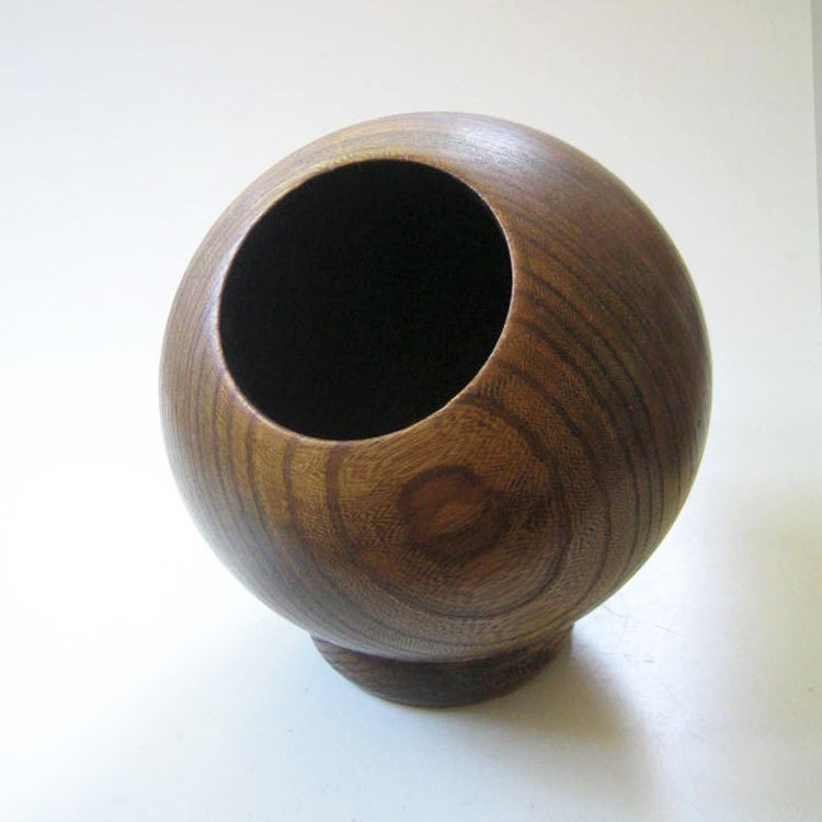 Midcentury modern wooden storage container.