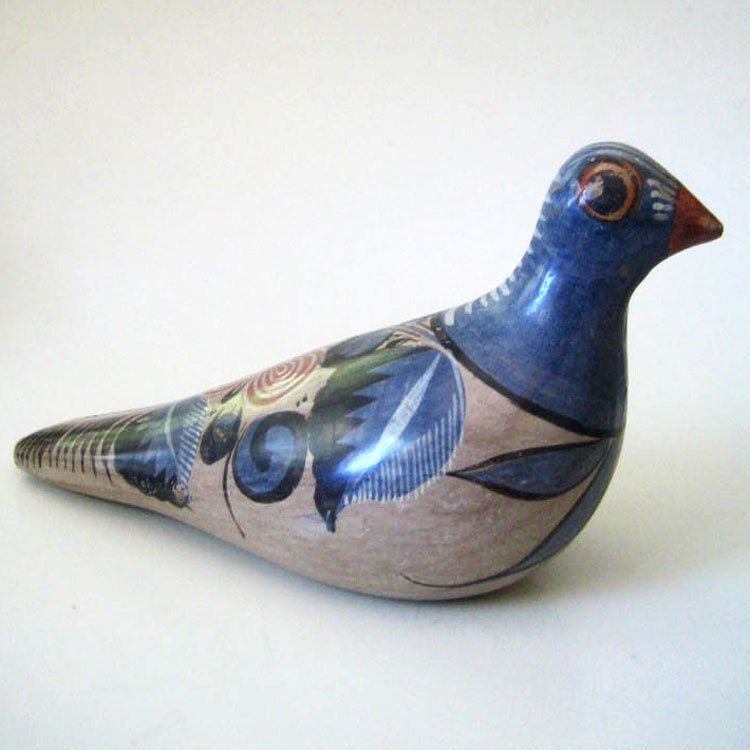 Tonala pottery bird figurine, Mexico.