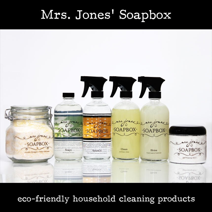 Eco-Friendly Household Cleaning Kit and Laundry Soap Jar