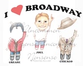 Broadway Boy Joel Paper Doll, Grease, Chicago