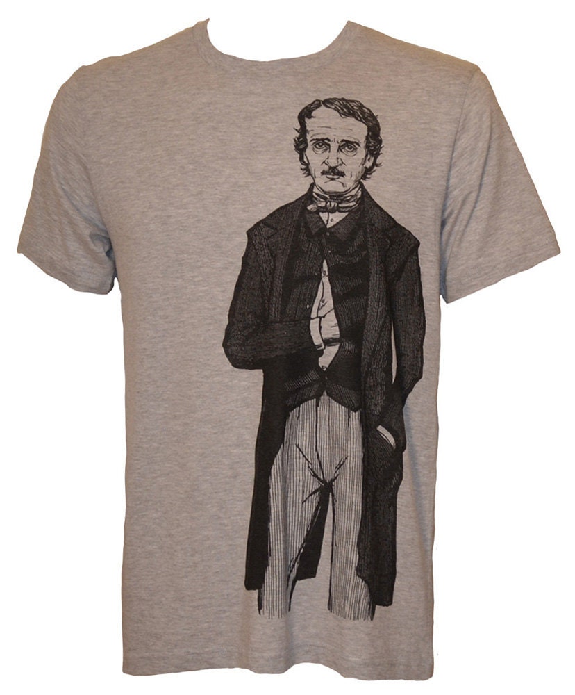 Men's Edgar Allan Poe TShirt Victorian Gothic Horror