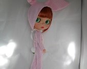 Pattern for Blythe Dolls  - Nightgown, Robe Pajamas and Bunny Suit Set