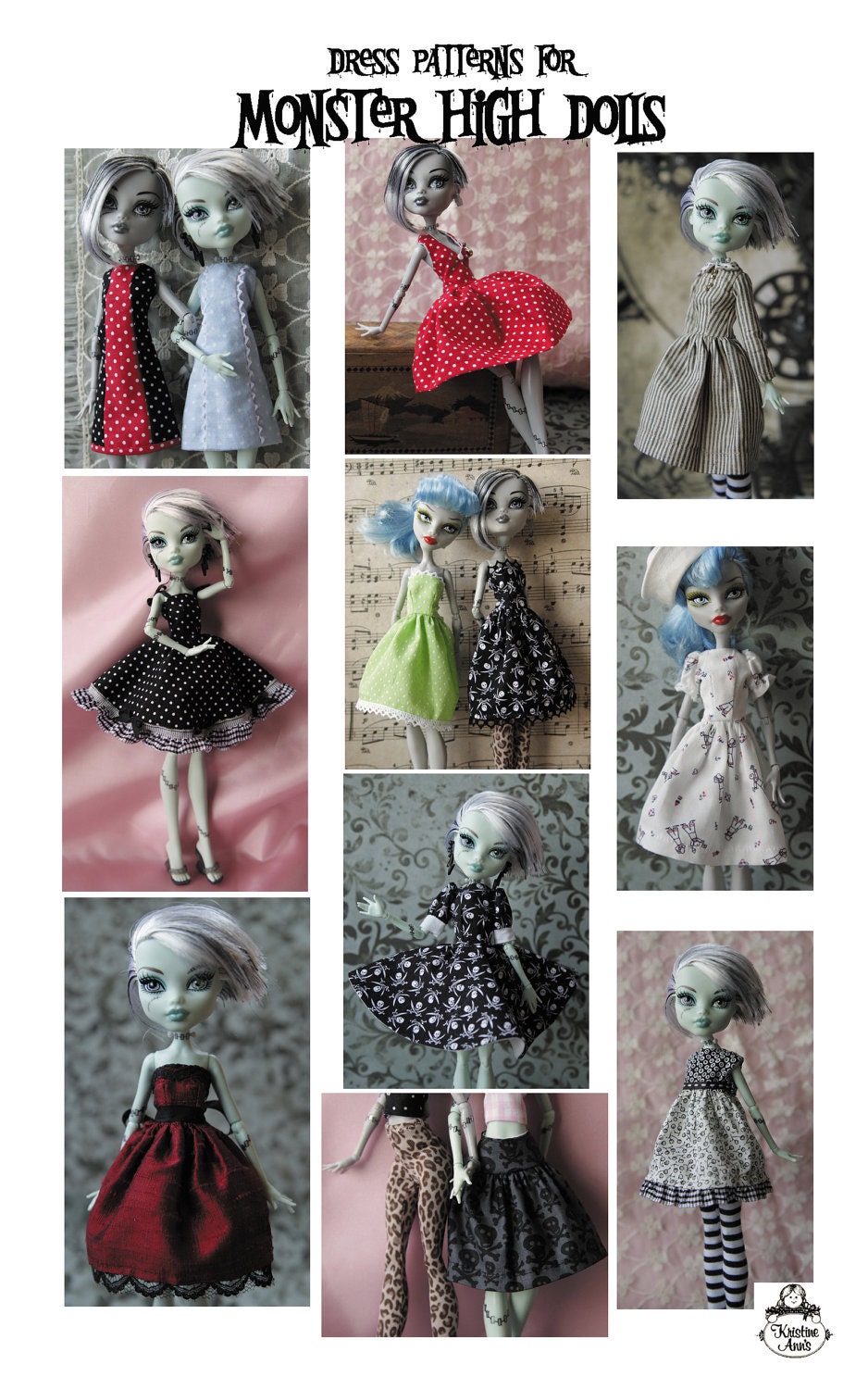 Monster High Dolls - Pattern for Dresses