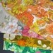 Vintage mad men floral atomic pillow square fabric piece