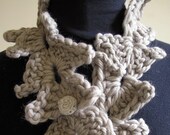 Oak Leaf Echo Crochet Scarf - pdf pattern