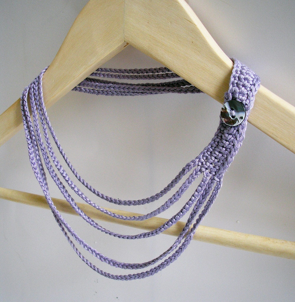 Layered up crochet necklace - pdf pattern