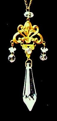 Vintage Style Art Nouveau Necklace with Crystal Swarovskis