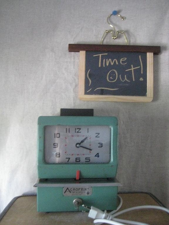 Vintage Industrial Time Punch Recorder Clock Retro by Shabbylull