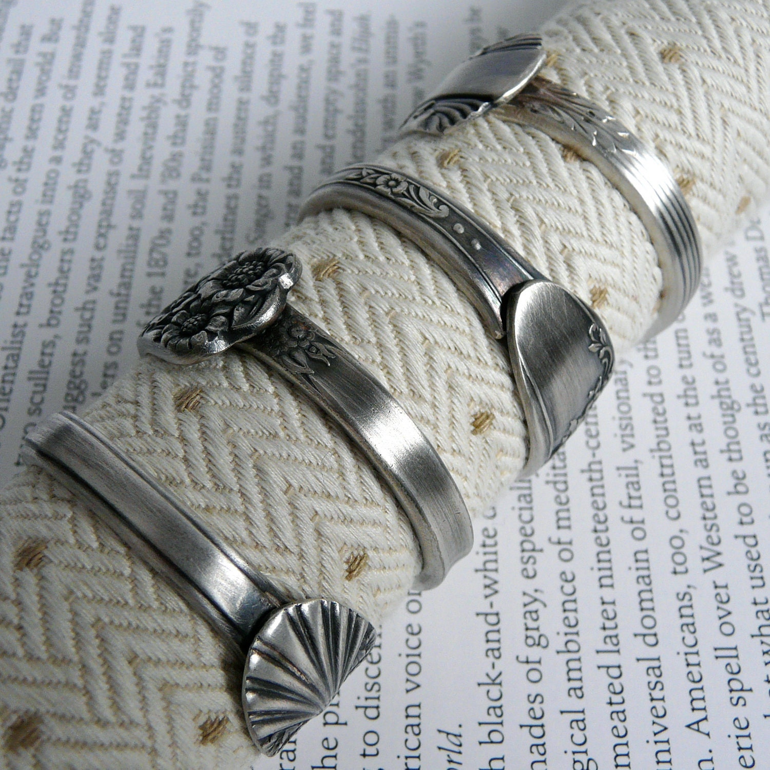Spoon Napkin Rings Made From Antique Silverware, Set of 4, Lot 11