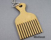 Afro pick necklace