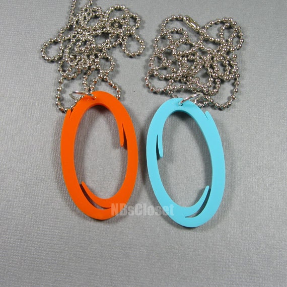 Laser Cut Acrylic Portal Necklace BFF set