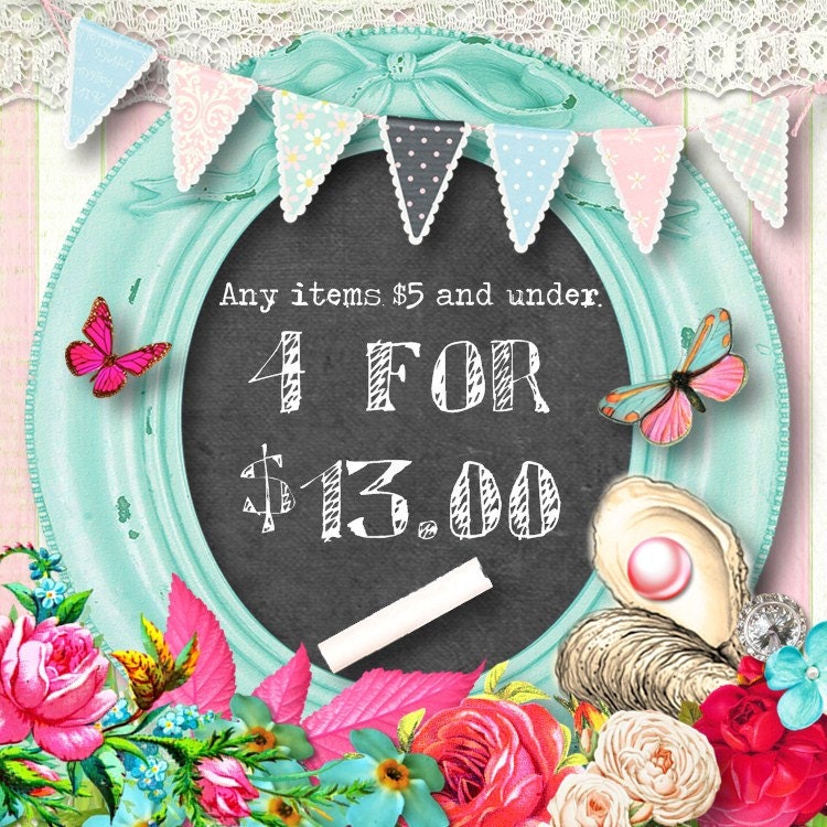 DISCOUNT DIGITAL ITEMS-Purchase this listing for any 4 digital items under 5 dollars