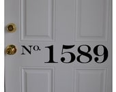 House Number Vinyl Decal 4" tall