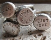 Recycled Silver Personalized Ring