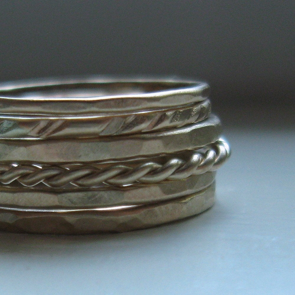 Rustic Gold Stacking Rings