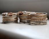 Stacking Rings - Gold and Silver