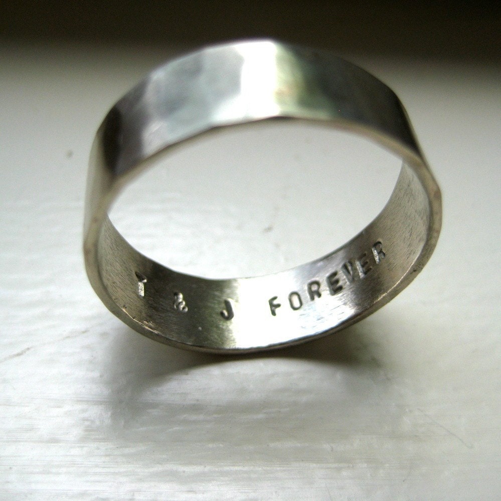 Hammered White Gold Wedding Band Hammered White Gold Wedding Band