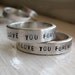 Wedding Band Set - Rustic personalized wedding  rings